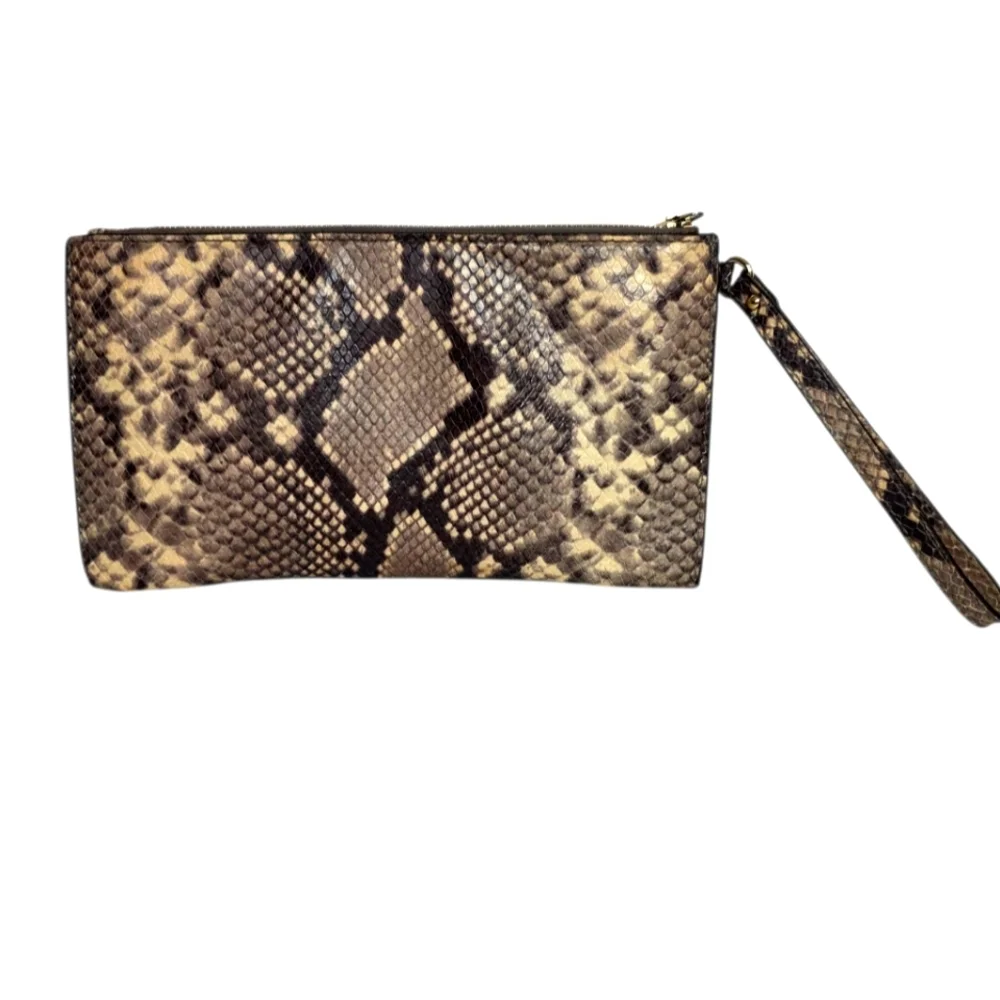 Michael Kors Brown Snake Print Wristle/Clutch
